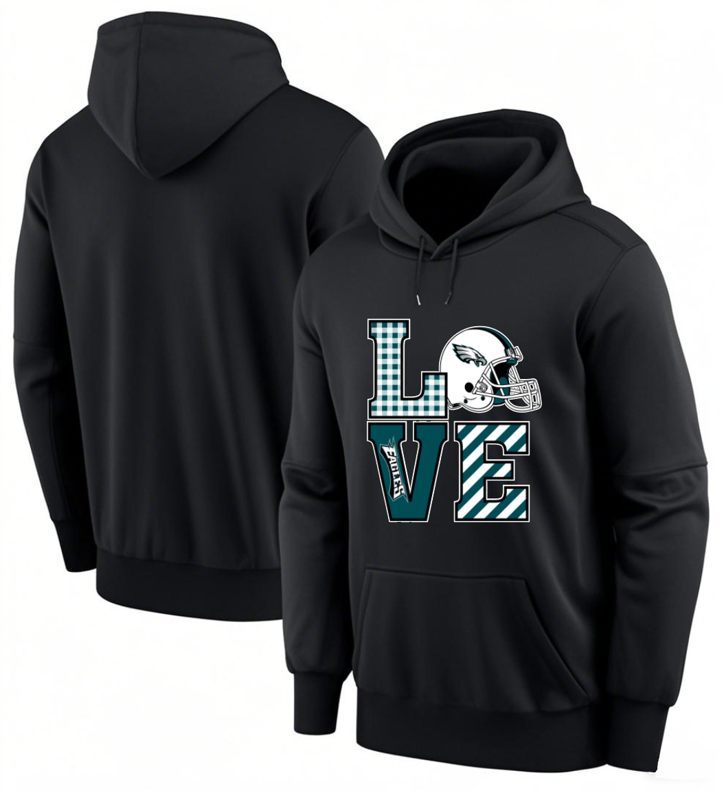 Men 2025 Philadelphia Eagles black hoodie style 9